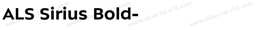 ALS Sirius Bold字体转换